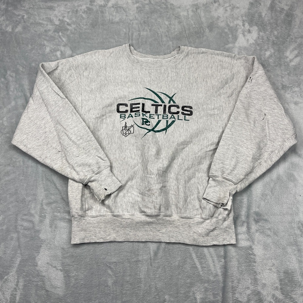 Boston Celtics Sweatshirt Mens XL Gray Champions Premium Reverse Weave NBA